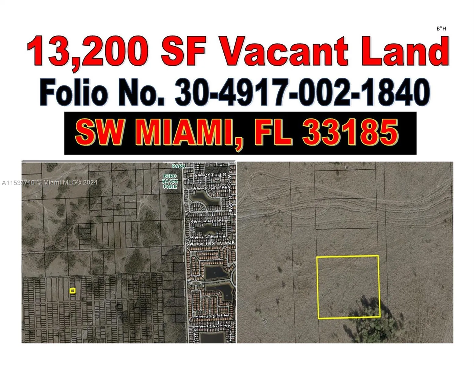 for sale at VACANT LAND SOUTH OF SW 157 AVENUE MIAMI, Miami FL 33185