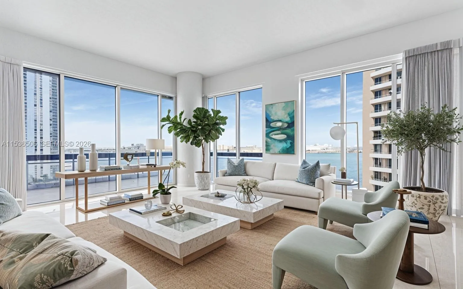 5 bedroom 5 bath for sale at 900 Brickell Key Blvd # 1002, Miami FL 33131