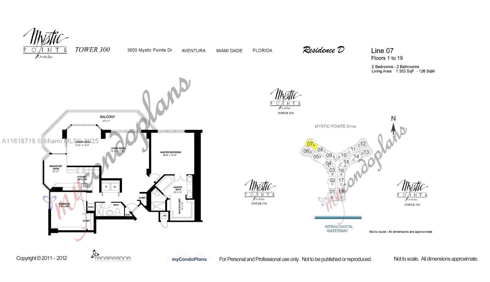 3600 Mystic Pointe Dr # 1607, Aventura FL 33180