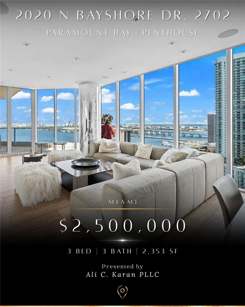 3 bedroom 3 bath for sale at 2020 N Bayshore Dr # 2702, Miami FL 33137