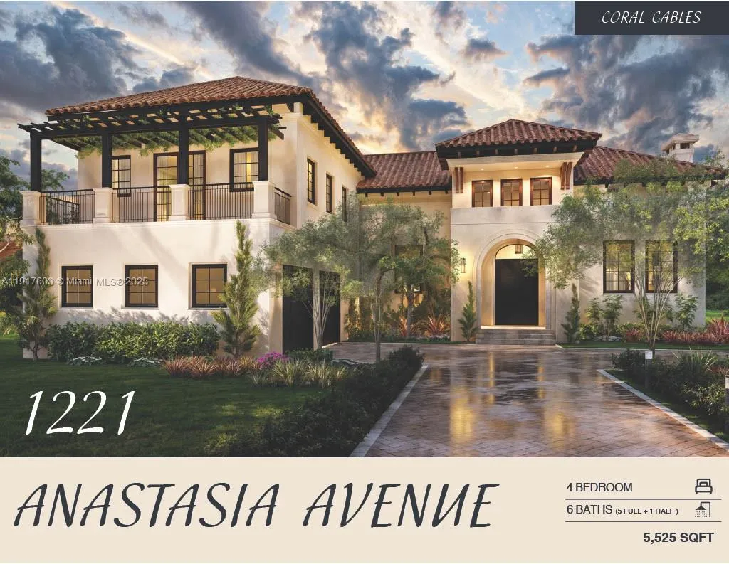 4 bedroom 5 bath for sale at 1221 Anastasia Ave, Coral Gables FL 33134