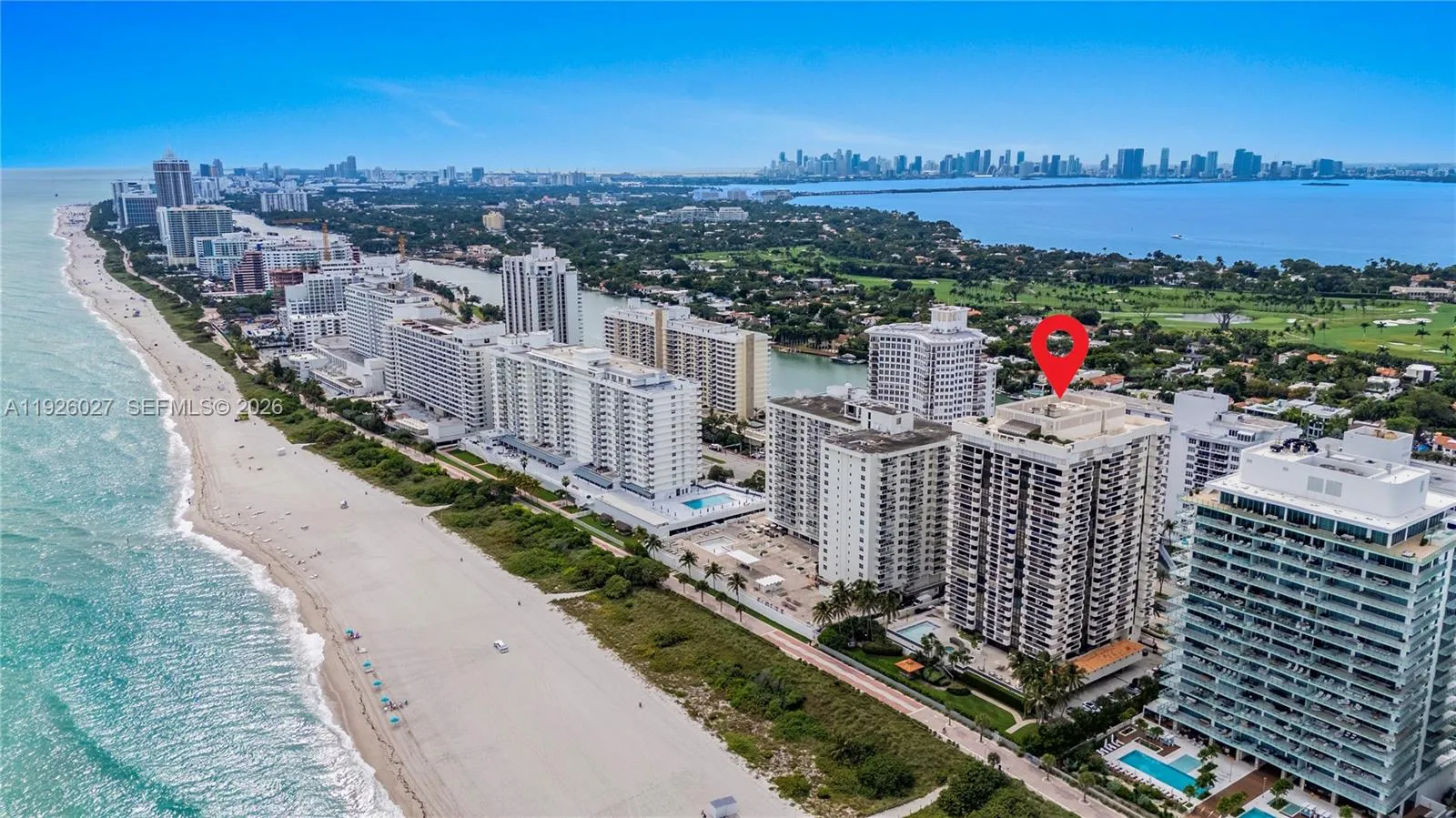 2 bedroom 2 bath for sale at 5757 Collins Ave # 707, Miami Beach FL 33140