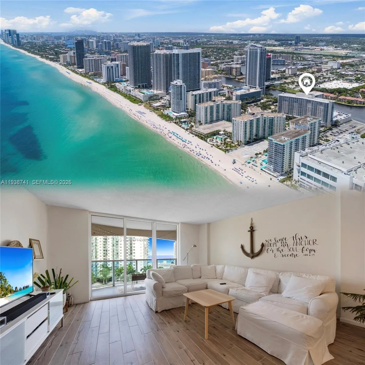 2 bedroom 2 bath for sale at 3800 S Ocean Dr # 817, Hollywood FL 33019