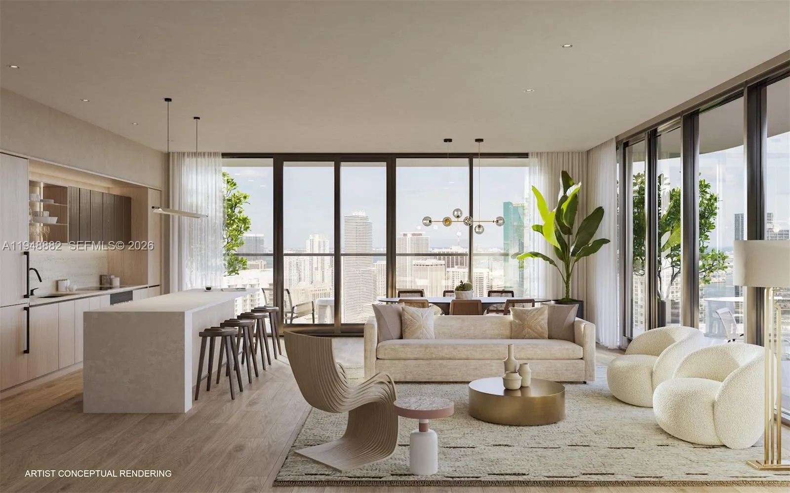 3 bedroom 3 bath for sale at 99 SW 7th St # 3903, Miami FL 33131