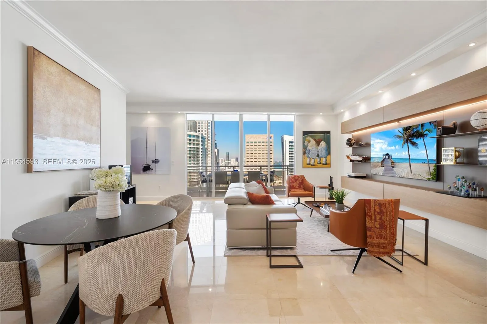 3 bedroom 2 bath for sale at 901 Brickell Key Blvd # 3706, Miami FL 33131