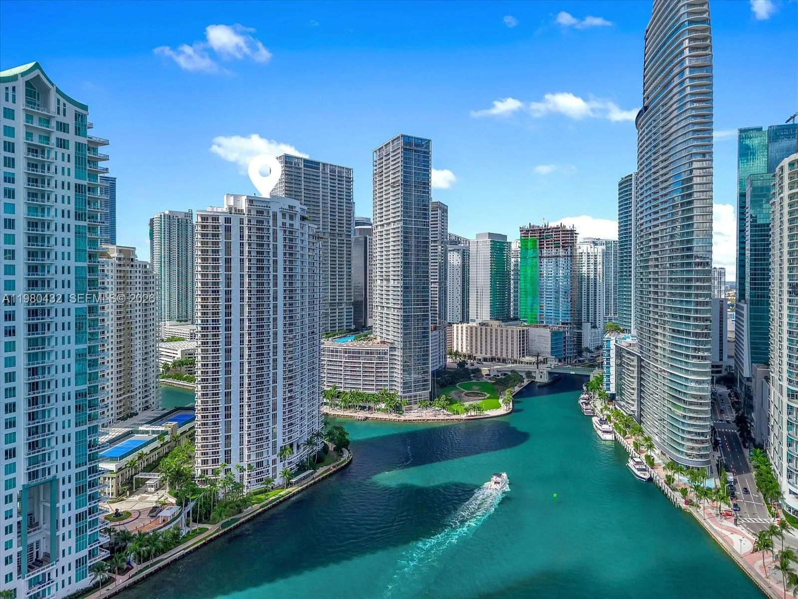 2 bedroom 2 bath for sale at 901 Brickell Key Blvd # 1409, Miami FL 33131