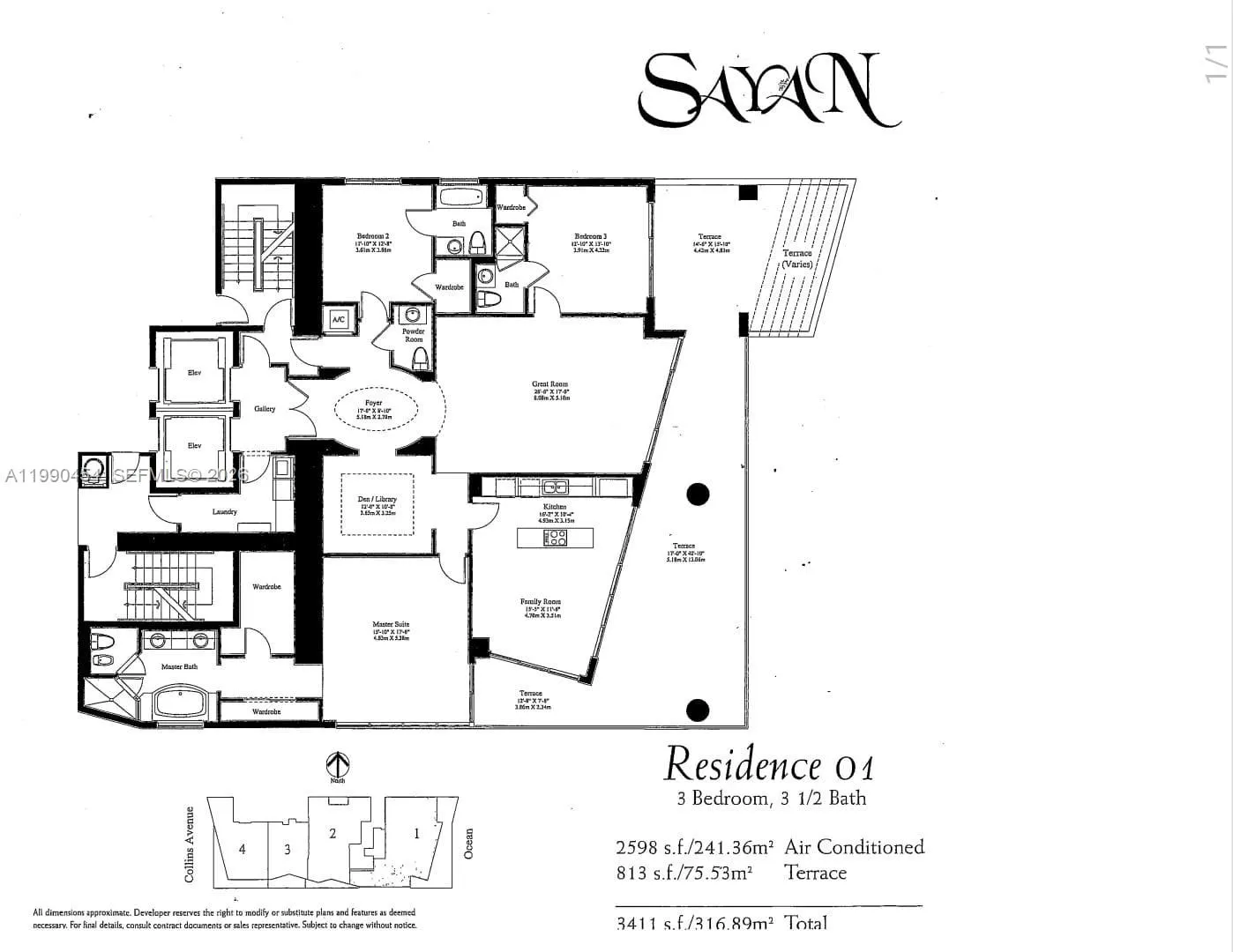 16275 Collins Ave ( Direct Ocean View ) # 01, Sunny Isles Beach FL 33160