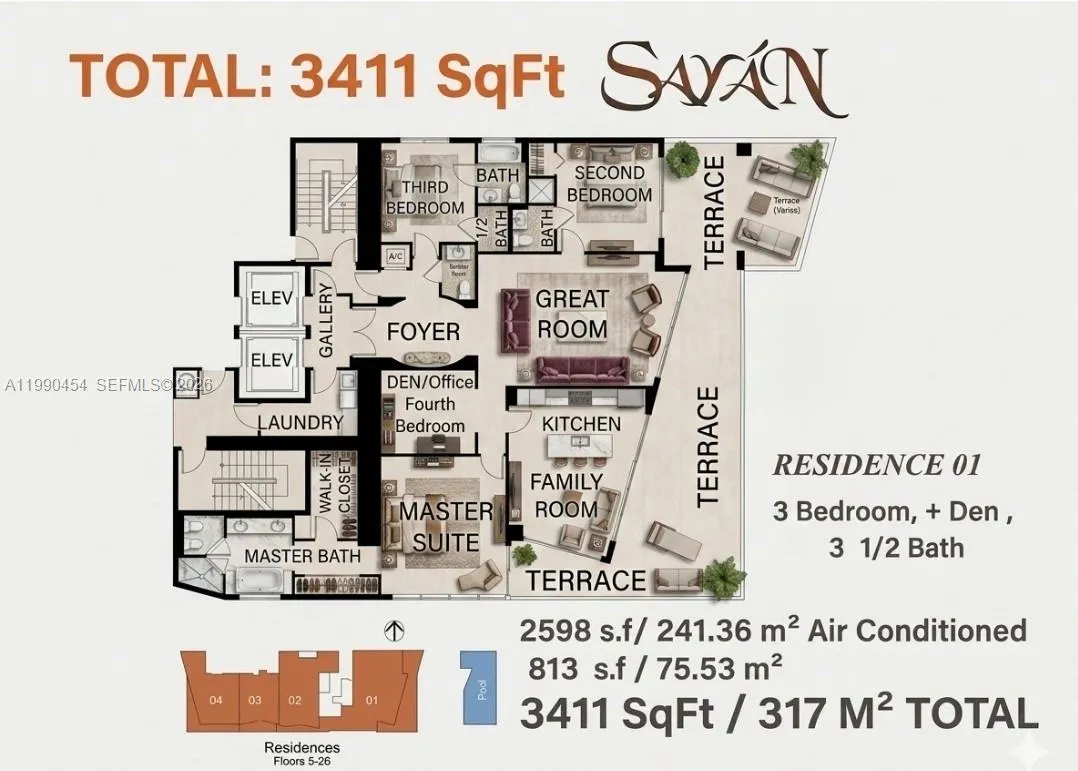 16275 Collins Ave ( Direct Ocean View ) # 2401, Sunny Isles Beach FL 33160