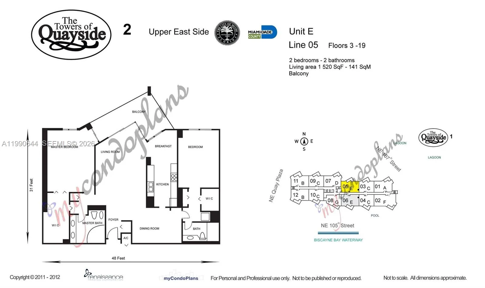 2000 Towerside Ter # 1005, Miami FL 33138
