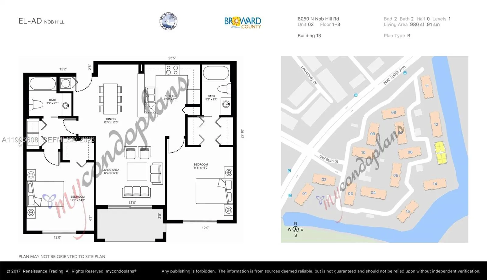 8050 N Nob Hill Rd # 203, Tamarac FL 33321