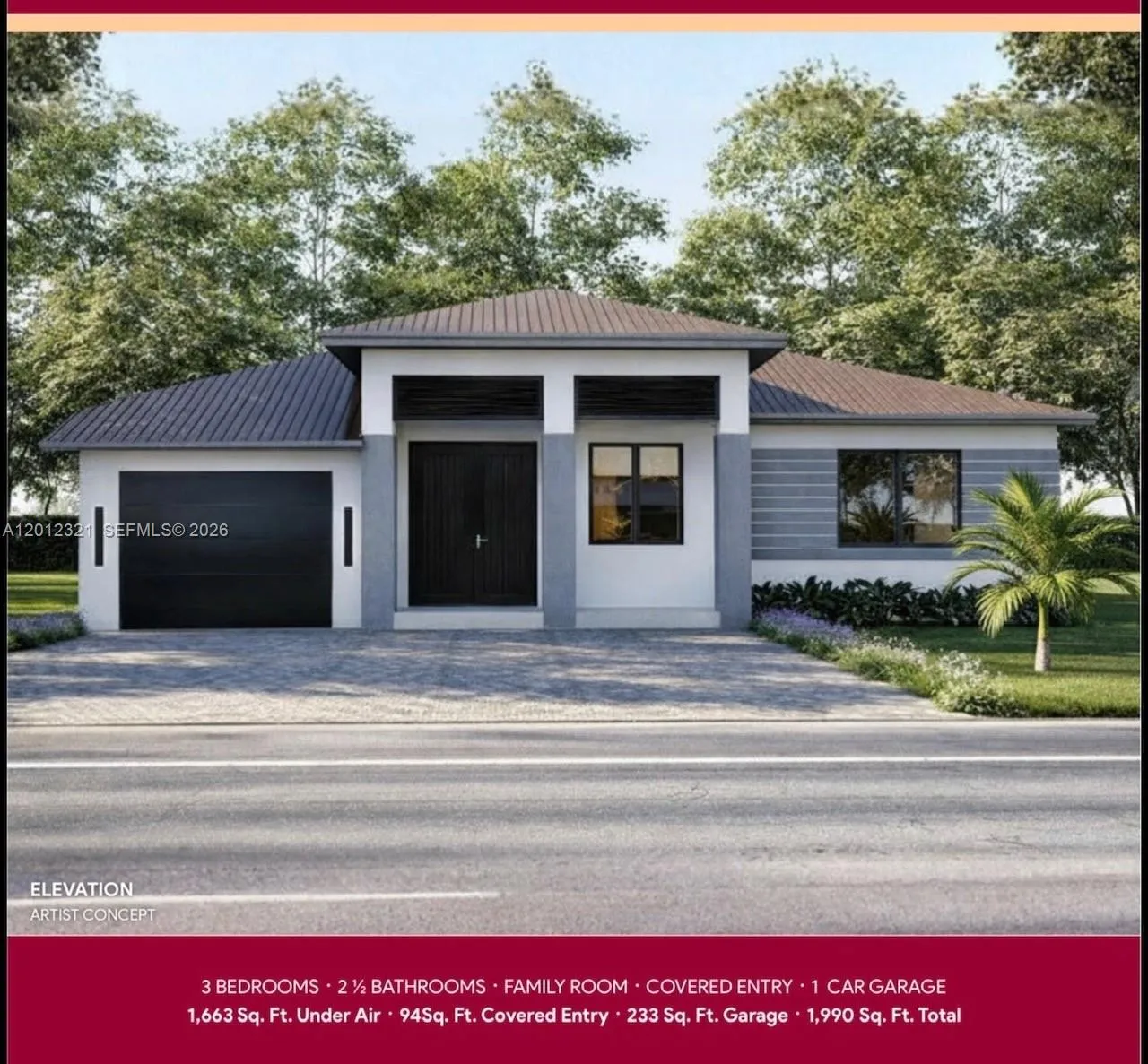 3 bedroom 2 bath for sale at 11919 SW 231 lane, Miami FL 33170