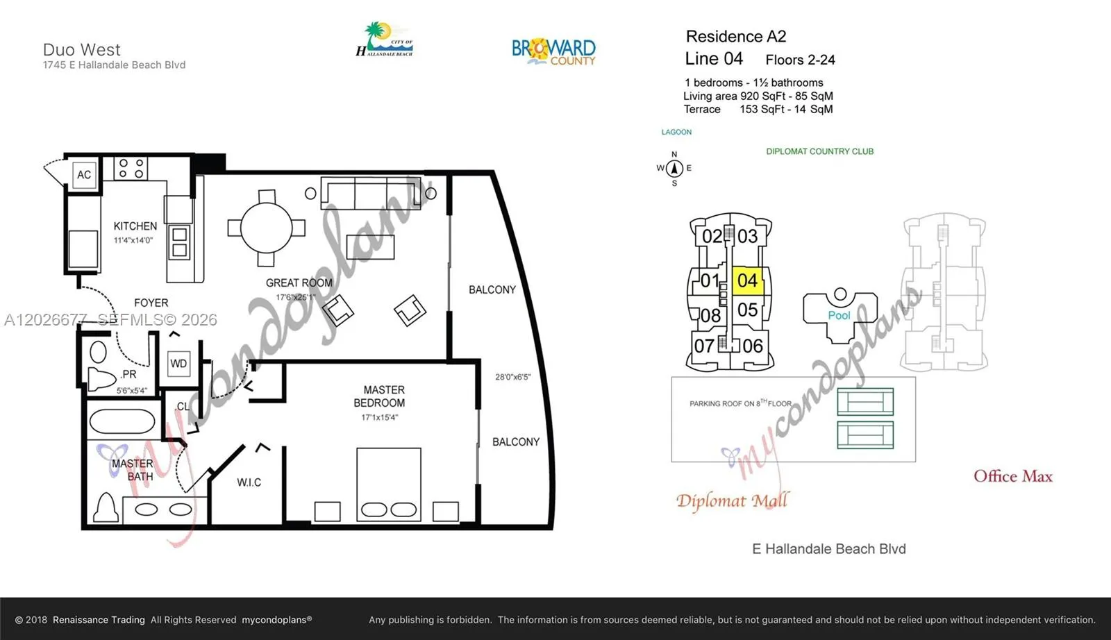 1745 E Hallandale Beach Blvd # 2104W, Hallandale Beach FL 33009